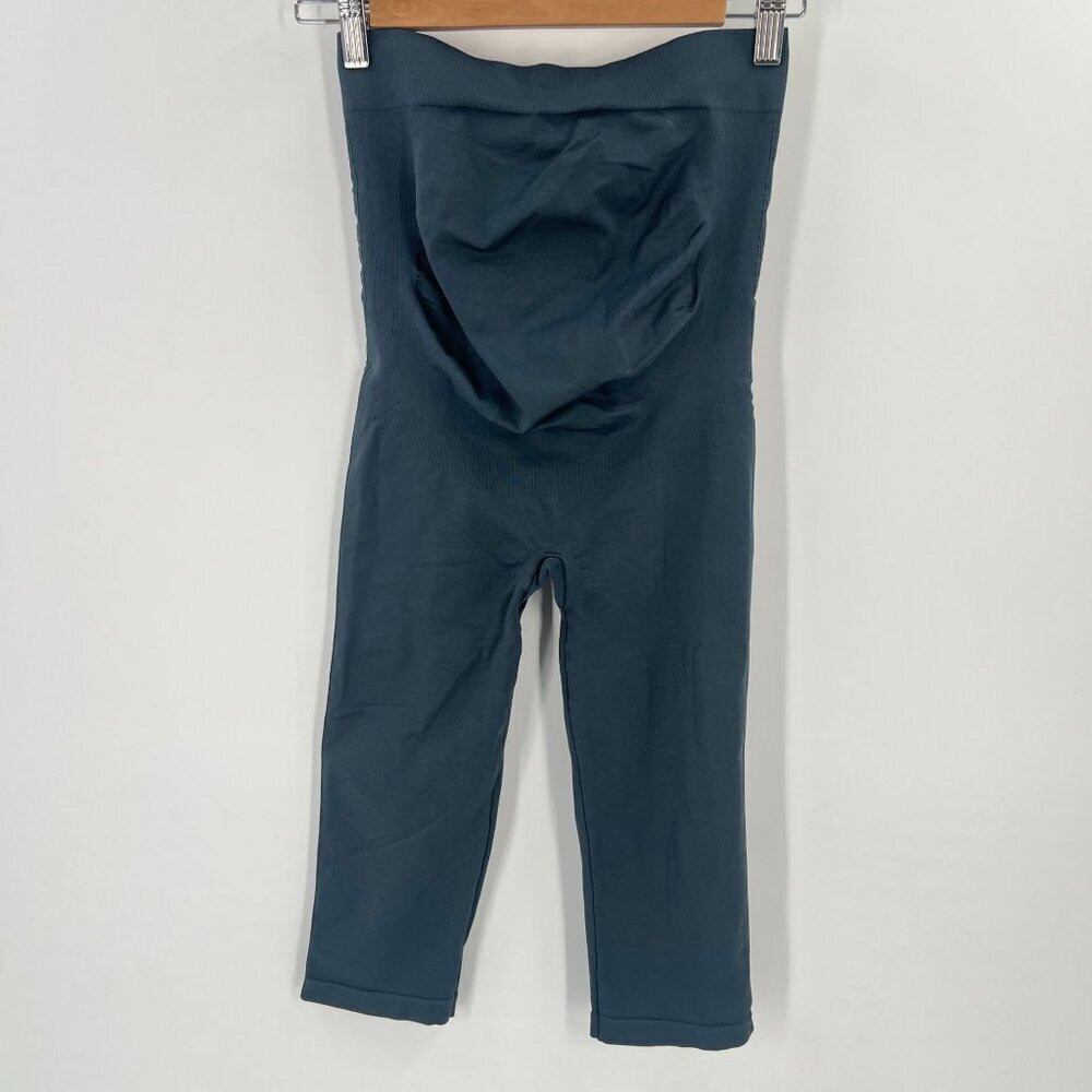 Blanqi S Blue Seamless Supportive Maternity Capri